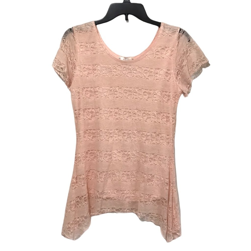 Shannon Ford New York Women Lace Top, Rose Pink, Medium